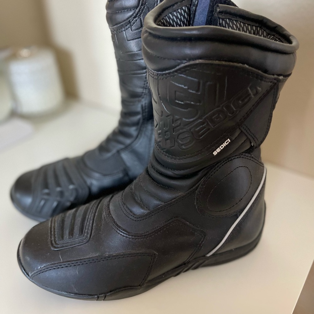 Sedici Black Motorcycle Boots - Picture 2 of 4